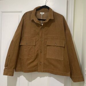 Ozma of California park jacket oversized cord large nwt